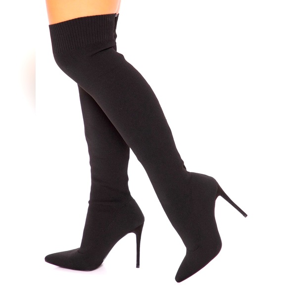 Fashion Nova - New York Angel Boots - Black - Picture 1 of 4